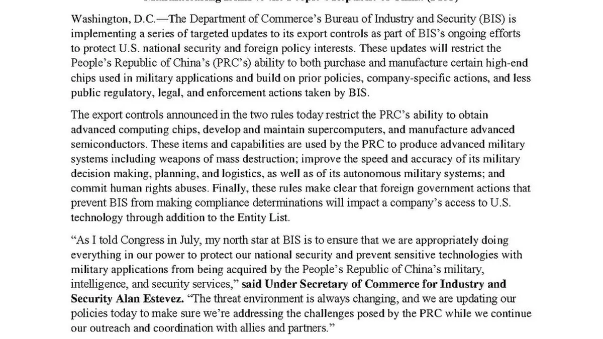 Semiconductor Export Controls